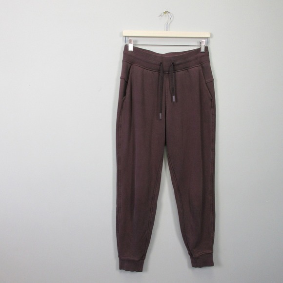Lululemon Warm Down Jogger 28" Women 6 HOLE* Purple Tie Lounge Comfort 444 - Picture 1 of 16
